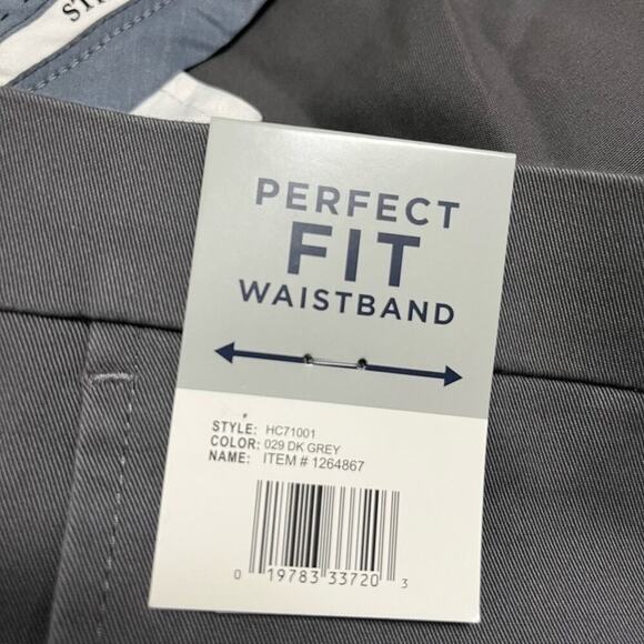 Haggar Men’s Premium No Iron Stretch Straight Fit Pants Dark Grey 40 X 30 NWT - Picture 4 of 5